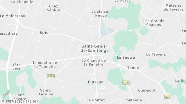Carte de la zone d'intervention à Saint-Genis-de-Saintonge