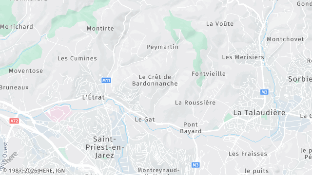 Carte de la zone d'intervention à La Tour-en-Jarez