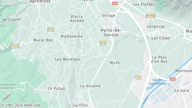 Carte de la zone d'intervention à Porte-de-Savoie
