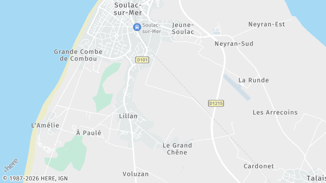 Carte de la zone d'intervention à Soulac-sur-Mer
