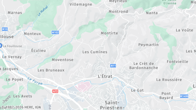 Carte de la zone d'intervention à L'Étrat