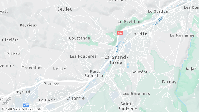 Carte de la zone d'intervention à La Grand-Croix