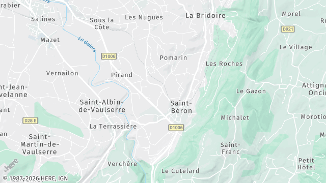 Carte de la zone d'intervention à Saint-Béron