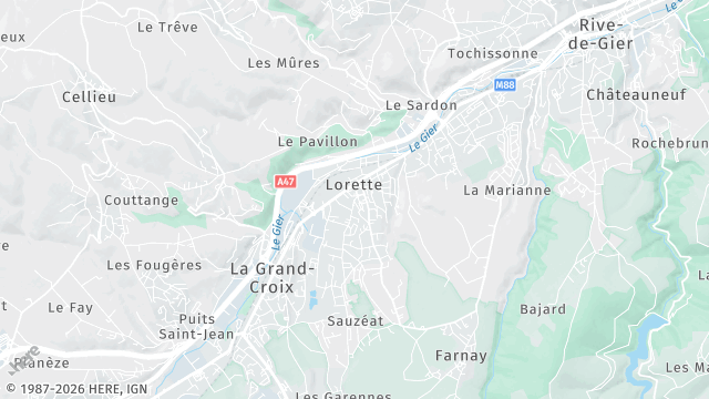 Carte de la zone d'intervention à Lorette