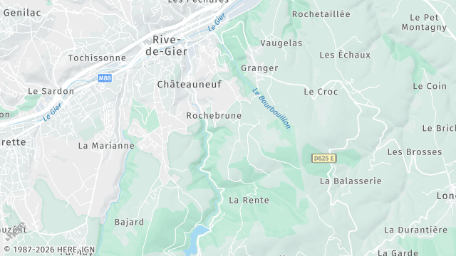 Carte de la zone d'intervention à Châteauneuf