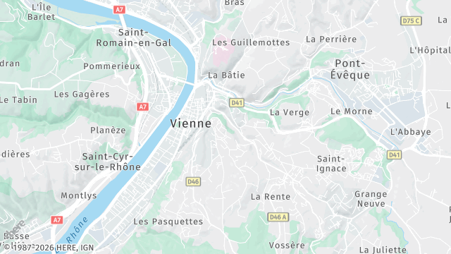 Carte de la zone d'intervention à Vienne