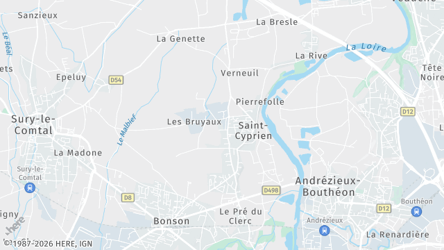 Carte de la zone d'intervention à Saint-Cyprien