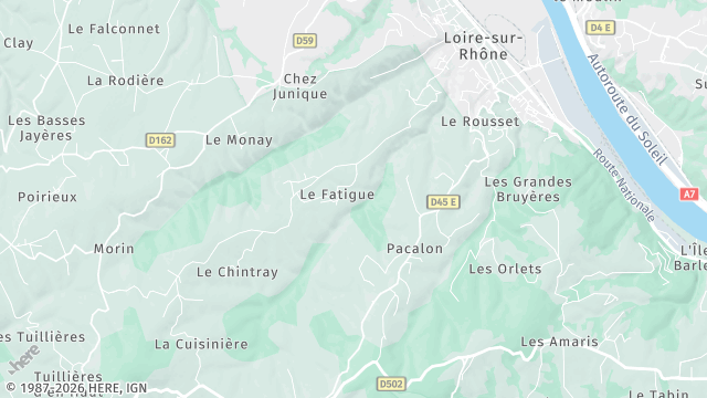 Carte de la zone d'intervention à Loire-sur-Rhône