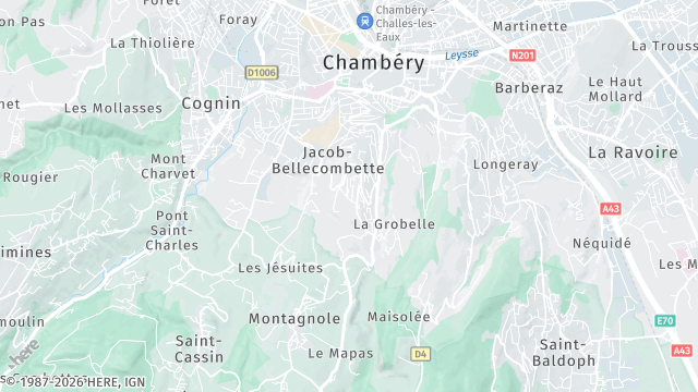 Carte de la zone d'intervention à Jacob-Bellecombette