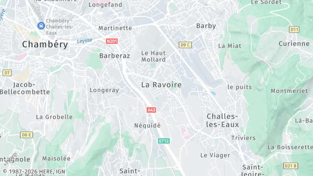 Carte de la zone d'intervention à La Ravoire