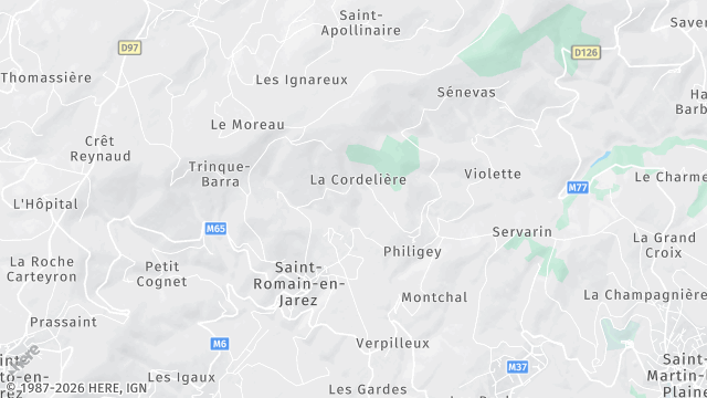 Carte de la zone d'intervention à Saint-Romain-en-Jarez