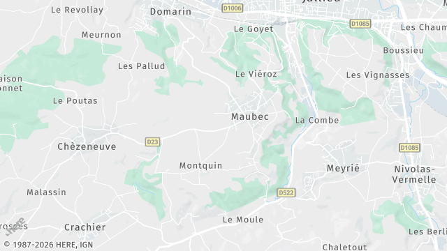 Carte de la zone d'intervention à Maubec