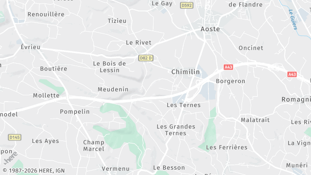 Carte de la zone d'intervention à Chimilin