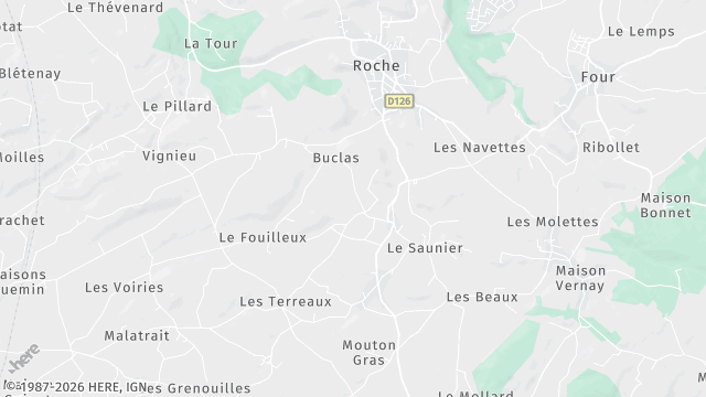 Carte de la zone d'intervention à Roche