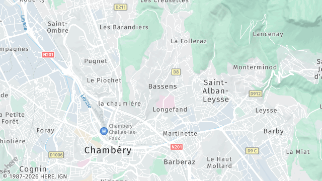 Carte de la zone d'intervention à Bassens