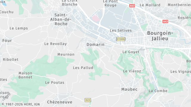Carte de la zone d'intervention à Domarin