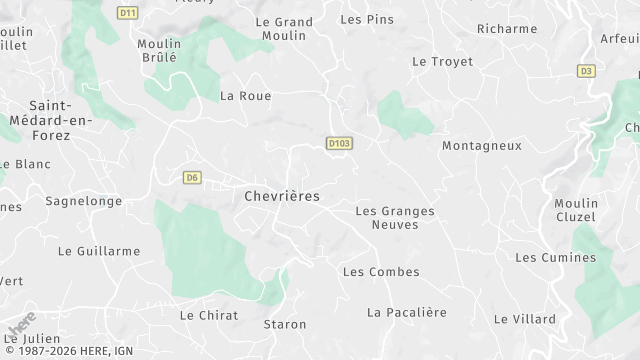 Carte de la zone d'intervention à Chevrières