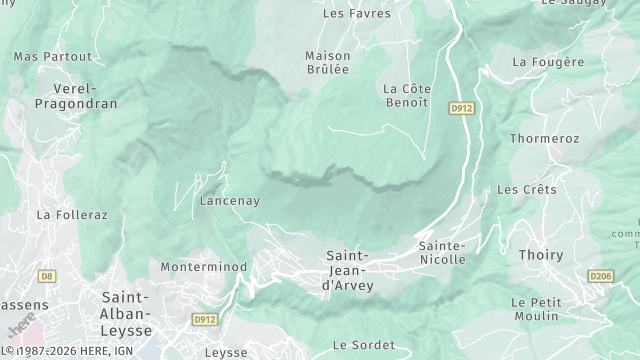 Carte de la zone d'intervention à Saint-Jean-d'Arvey