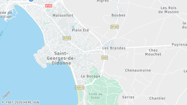 Carte de la zone d'intervention à Saint-Georges-de-Didonne