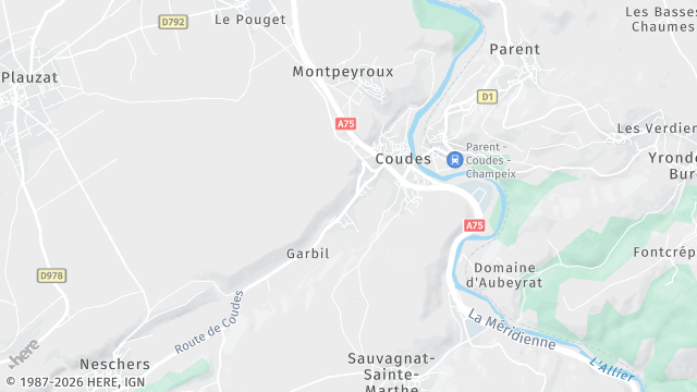 Carte de la zone d'intervention à Coudes