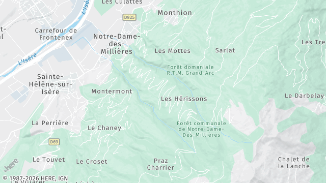Carte de la zone d'intervention à Notre-Dame-des-Millières