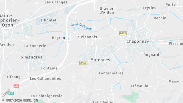 Carte de la zone d'intervention à Marennes
