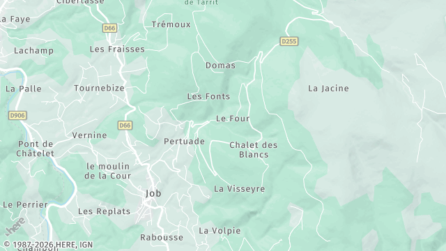 Carte de la zone d'intervention à Job