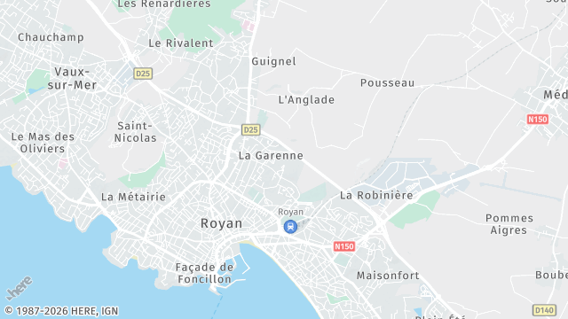 Carte de la zone d'intervention à Royan