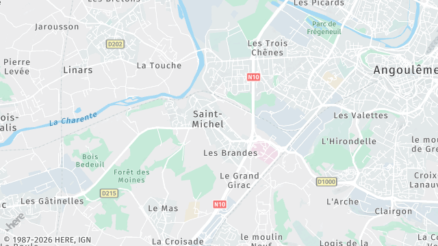 Carte de la zone d'intervention à Saint-Michel