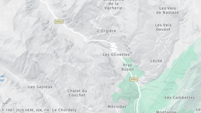 Carte de la zone d'intervention à Bourg-Saint-Maurice