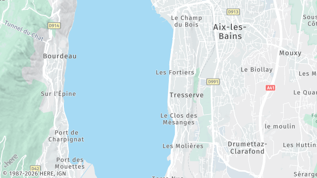 Carte de la zone d'intervention à Tresserve