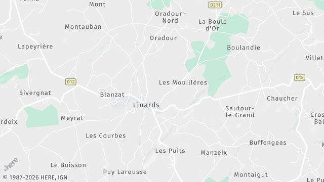 Carte de la zone d'intervention à Linards