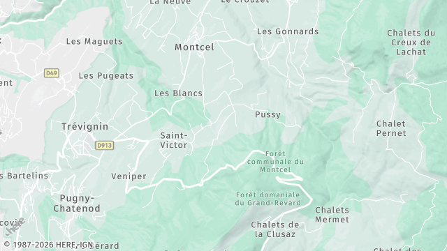 Carte de la zone d'intervention à Montcel
