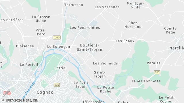 Carte de la zone d'intervention à Boutiers-Saint-Trojan