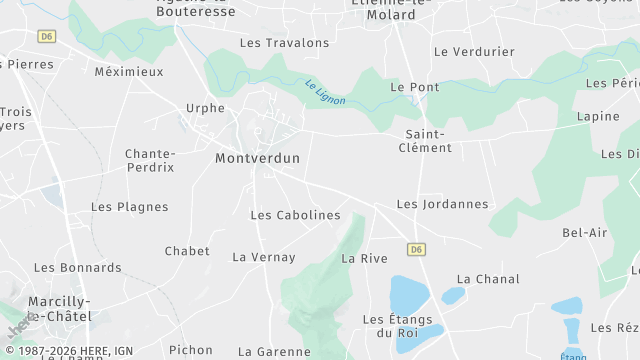Carte de la zone d'intervention à Montverdun