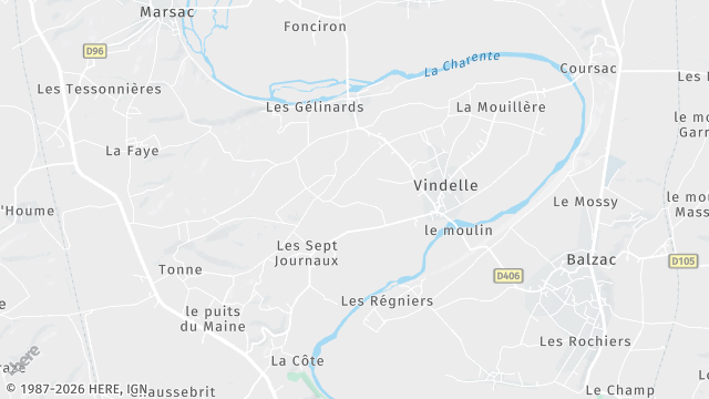 Carte de la zone d'intervention à Vindelle