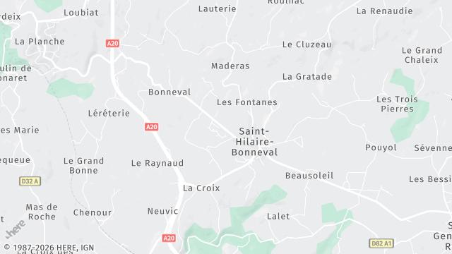 Carte de la zone d'intervention à Saint-Hilaire-Bonneval