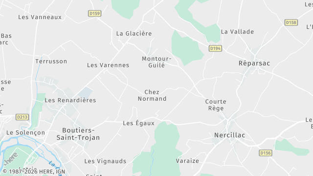 Carte de la zone d'intervention à Nercillac