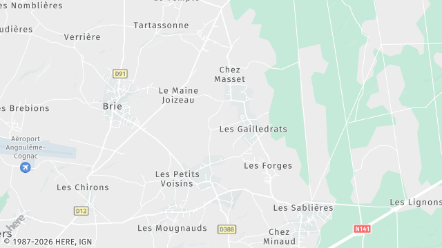 Carte de la zone d'intervention à Brie