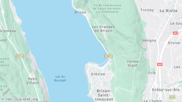 Carte de la zone d'intervention à Brison-Saint-Innocent