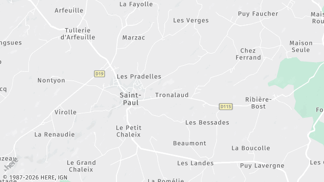 Carte de la zone d'intervention à Saint-Paul