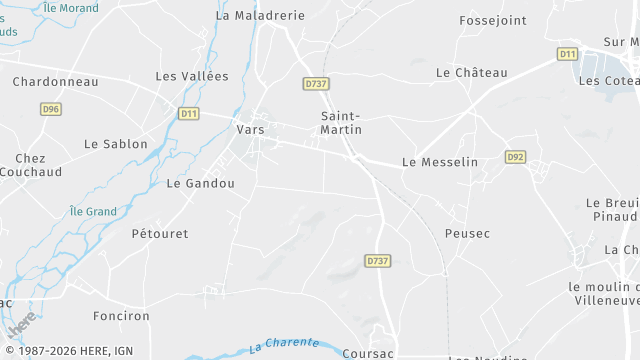 Carte de la zone d'intervention à Vars