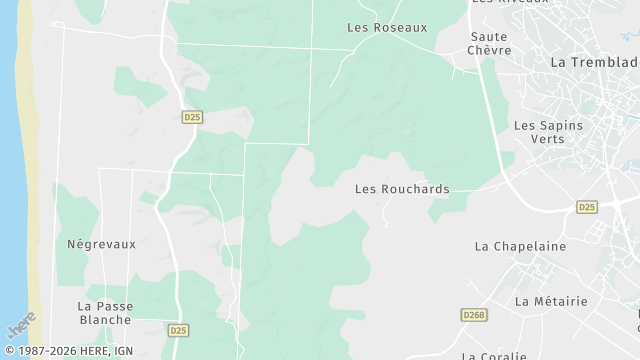 Carte de la zone d'intervention à La Tremblade