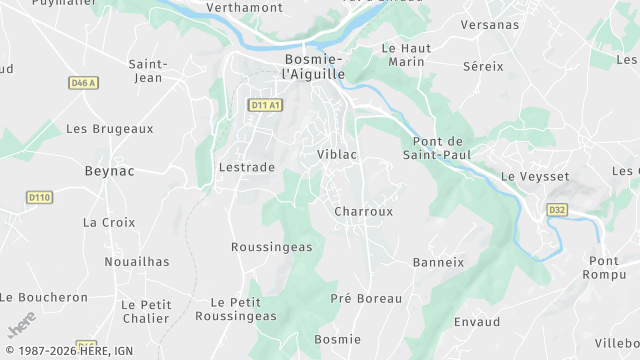 Carte de la zone d'intervention à Bosmie-l'Aiguille