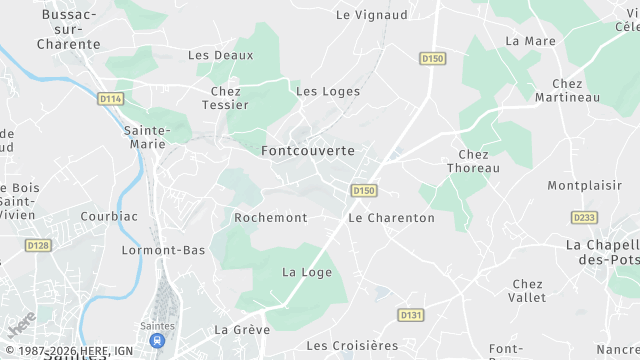 Carte de la zone d'intervention à Fontcouverte