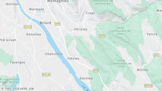 Carte de la zone d'intervention à Briord