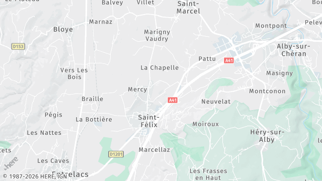 Carte de la zone d'intervention à Saint-Félix
