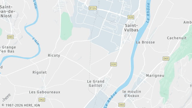 Carte de la zone d'intervention à Saint-Vulbas