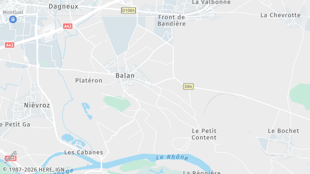 Carte de la zone d'intervention à Balan