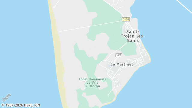 Carte de la zone d'intervention à Saint-Trojan-les-Bains